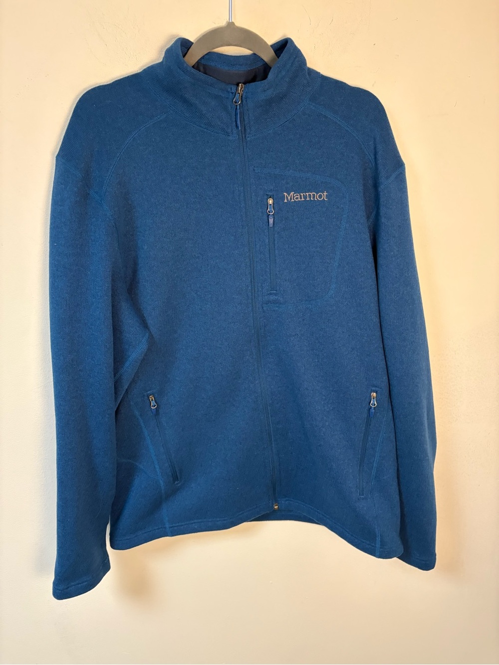 Marmot Men's Deep Blue Full-Zip Fleece Jacket Full Zip XLT